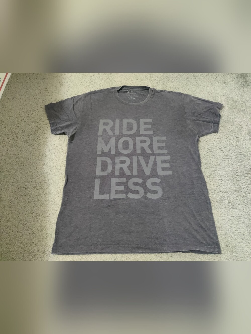 Ride More Drive Less Graphic Tee - Gray